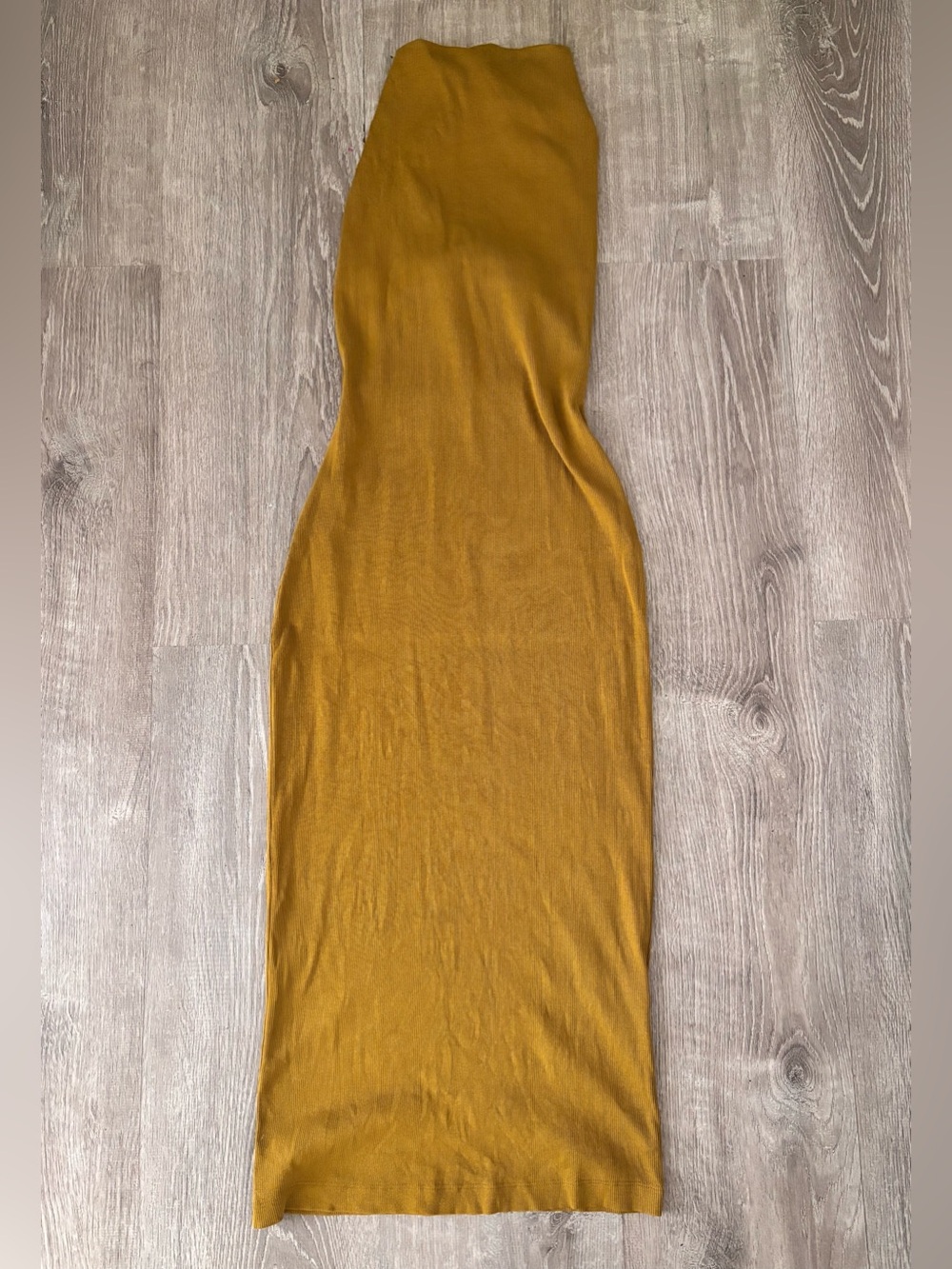 Zara Mustard Green Midi Dress
